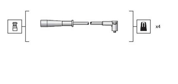 MAGNETI MARELLI MSK1130 Gyújtókábel készlet, gyertyakábel szett