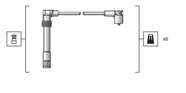 MAGNETI MARELLI MMAMSK1162 gyújtókábel készlet