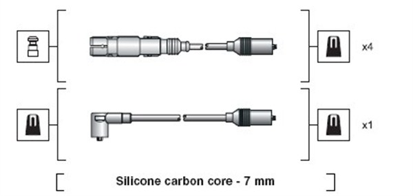 MAGNETI MARELLI MMAMSK1270 gyújtókábel készlet