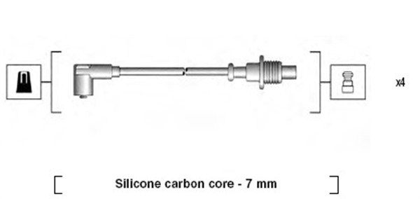 MAGNETI MARELLI MSK567 Gyújtókábel készlet, gyertyakábel szett