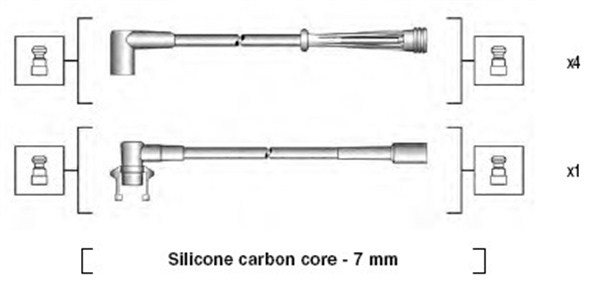 MAGNETI MARELLI MSK714 Gyújtókábel készlet, gyertyakábel szett