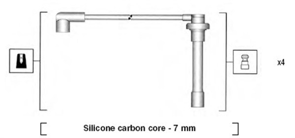 MAGNETI MARELLI MSK893 Gyújtókábel készlet, gyertyakábel szett