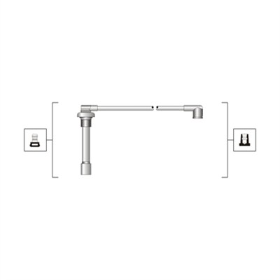 MAGNETI MARELLI MSQ0105 Gyújtókábel készlet, gyertyakábel szett