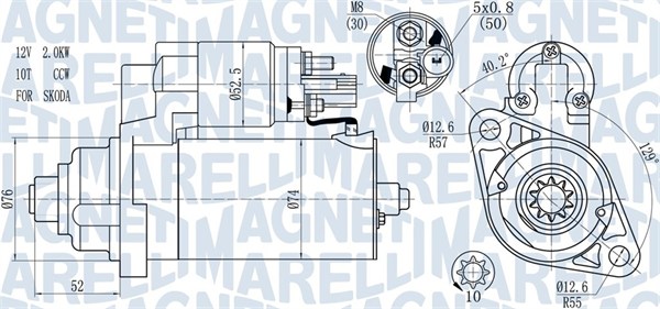 MAGNETI MARELLI MMAMQS1393 Önindító