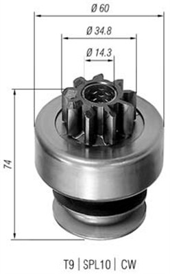 MAGNETI MARELLI MMAAMB0101 fogaskerék, önindító