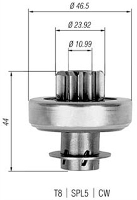 MAGNETI MARELLI MMAAMB0272 fogaskerék, önindító