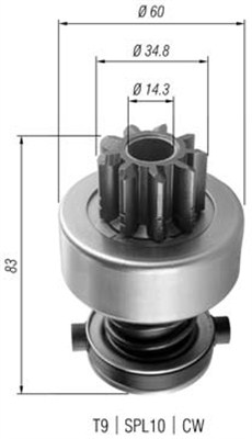 MAGNETI MARELLI AMB0358 FOGASKERÉK, ÖNINDÍTÓ