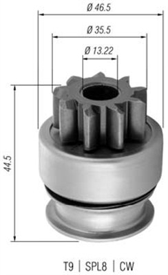 MAGNETI MARELLI MMAAMB0369 fogaskerék, önindító