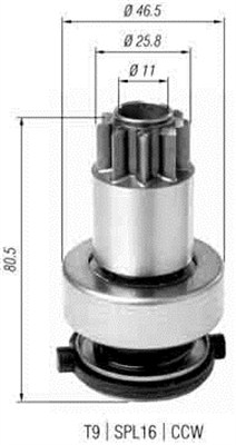 MAGNETI MARELLI MMAAMB0385 fogaskerék, önindító