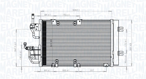 MAGNETI MARELLI MMABC771 kondenzátor, klíma