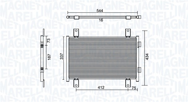 MAGNETI MARELLI MMABC895 kondenzátor, klíma