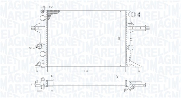 MAGNETI MARELLI MMABM1924 hűtő, motorhűtés