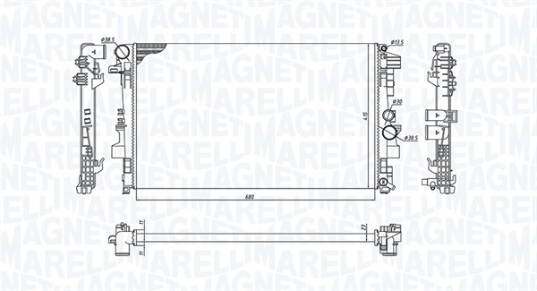 MAGNETI MARELLI BM955 Vízhűtő