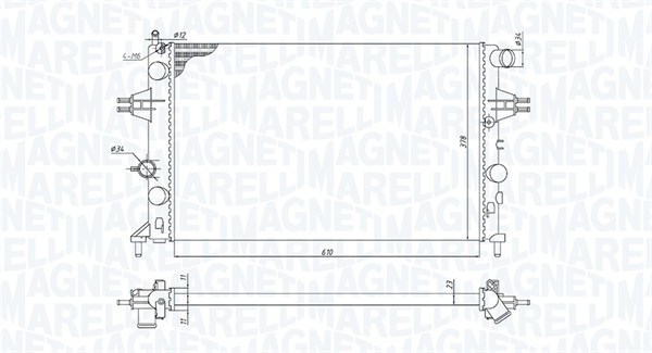 MAGNETI MARELLI MAR 350213970000 Vízhűtő