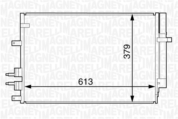 MAGNETI MARELLI MAR 350203615000 Klímakondenzátor, klímahűtő