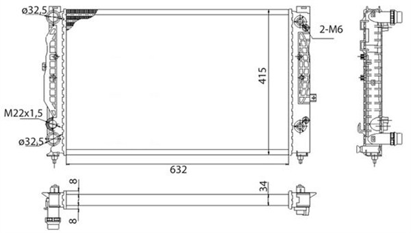 MAGNETI MARELLI MAR 350213739003 Vízhűtő