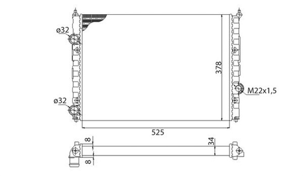 MAGNETI MARELLI MAR 350213808003 Vízhűtő