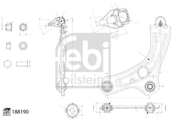 FEBI 518795 188190 VILICA NISSAN 188190 PR.L.JUKE (F16_) 1.0 19 ->