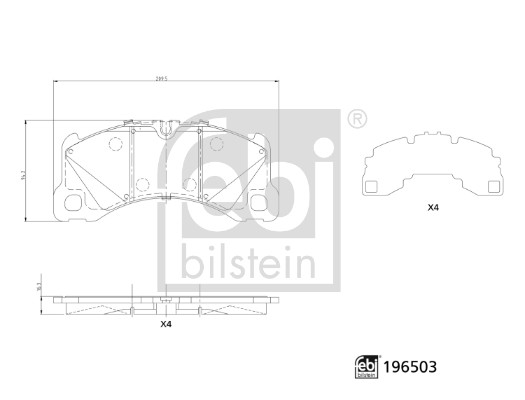 FEBI FEB196503 Fékbetét