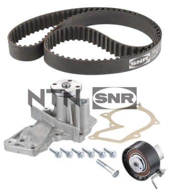 SNR 185722 KDP452.240 - Vezérlés készlet, fogasszíj szett (szíj+görgők+vízpumpa)