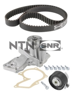 SNR 215497 KDP452.280 - Vezérlés készlet, fogasszíj szett (szíj+görgők+vízpumpa)