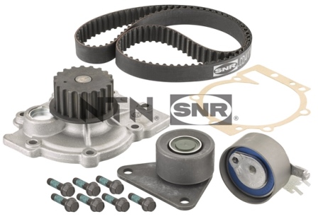 SNR 341113 KDP455.320 - Vezérlés készlet, fogasszíj szett (szíj+görgők+vízpumpa)