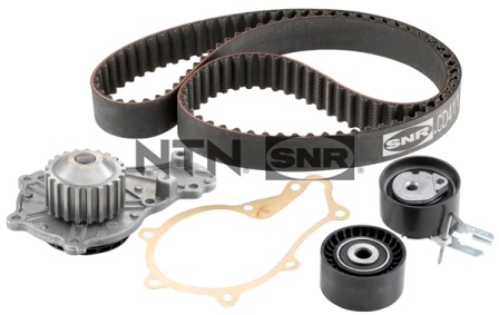 SNR 191764 KDP459.380 - Vezérlés készlet, fogasszíj szett (szíj+görgők+vízpumpa)