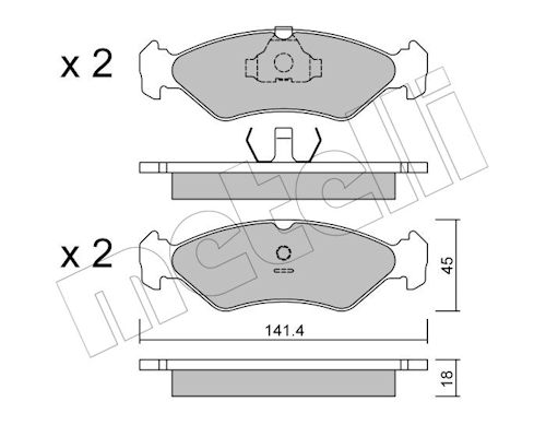 METELLI MET22-0073-0 Fékbetét