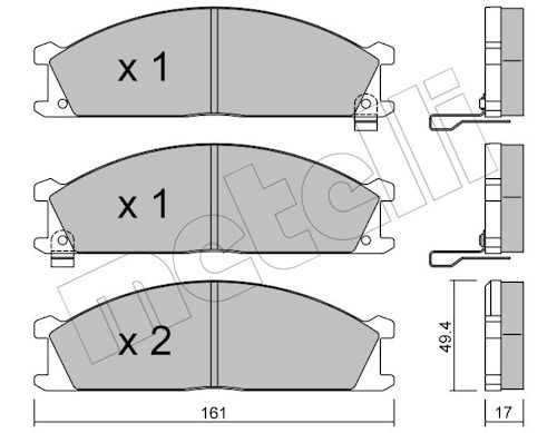METELLI MET22-0107-1 Fékbetét
