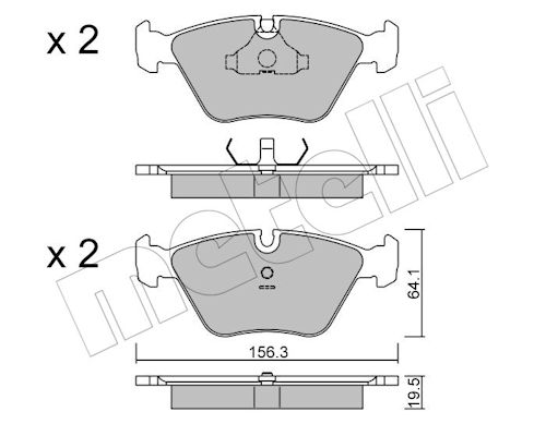 METELLI MET22-0122-0 Fékbetét