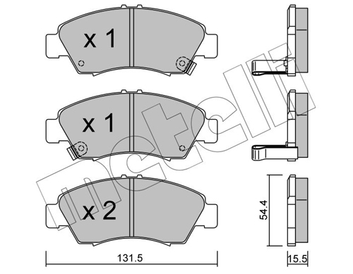 METELLI MET22-0138-0 Fékbetét