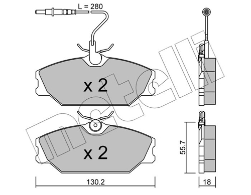 METELLI MET22-0142-0 KLOCKI HAM  RENAULT LAGUNA 93-01 CZUJ