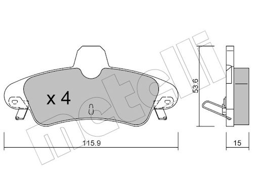 METELLI MET22-0143-1 Fékbetét