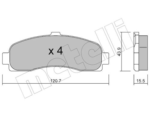 METELLI MET22-0145-0 Fékbetét