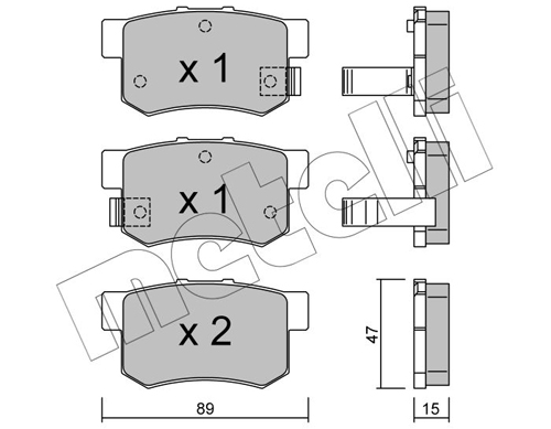 METELLI MET22-0173-0 Fékbetét