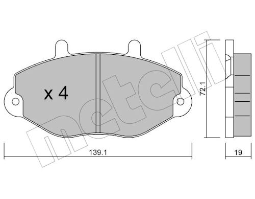 METELLI MET22-0195-0 Fékbetét