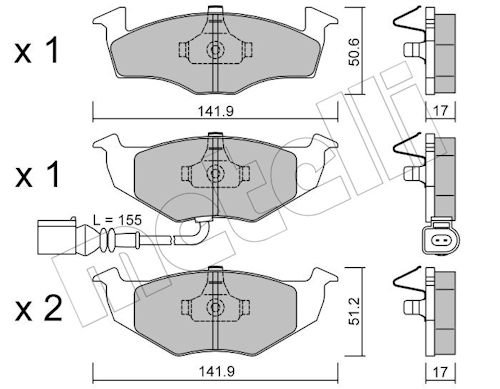 METELLI MET22-0206-3 Fékbetét