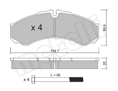 METELLI MET22-0212-0 Fékbetét