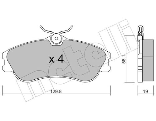 METELLI MET22-0217-1 Fékbetét