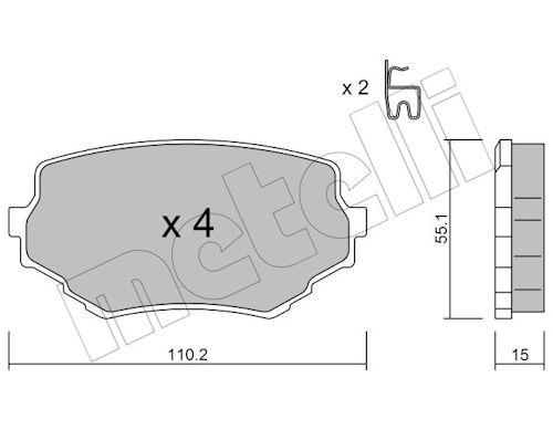 METELLI MET22-0249-0 Fékbetét