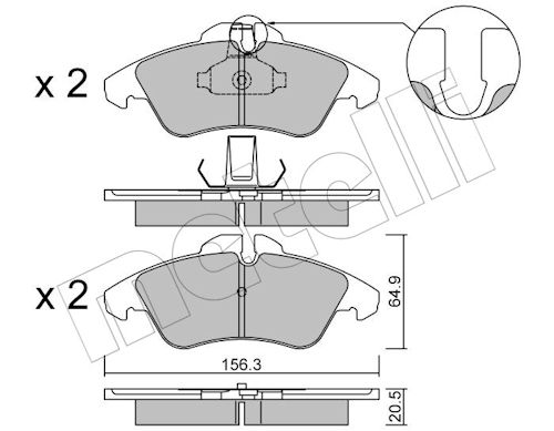 METELLI MET22-0256-1 Fékbetét