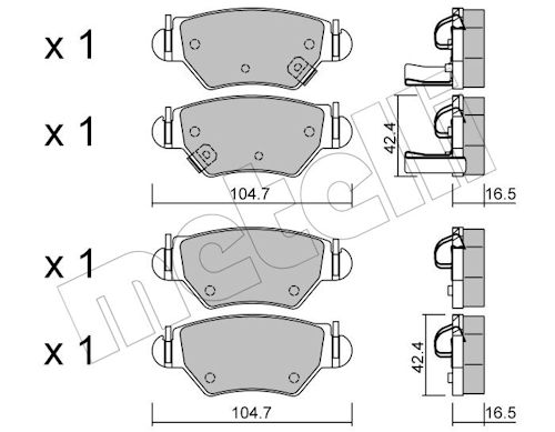 METELLI MET22-0259-0 Fékbetét