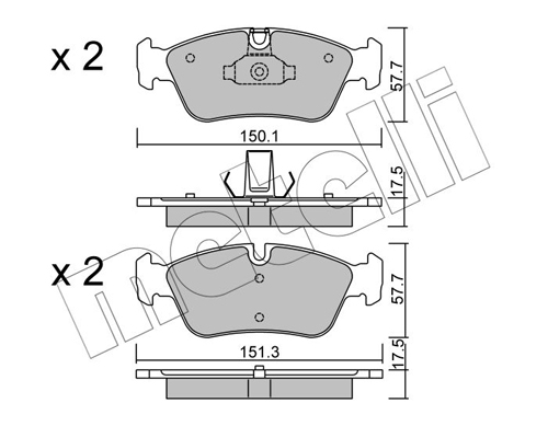 METELLI MET22-0260-0 Fékbetét