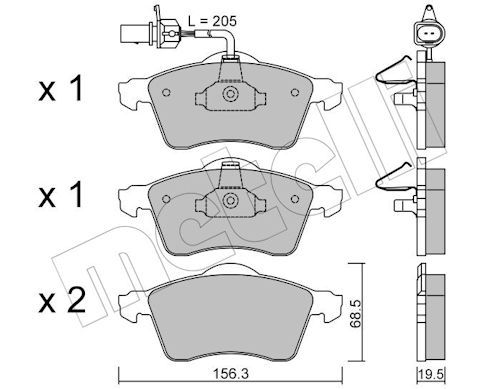 METELLI MET22-0263-1 Fékbetét