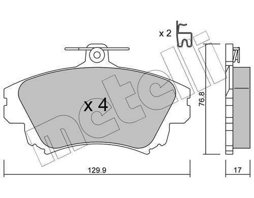 METELLI MET22-0286-0 Fékbetét