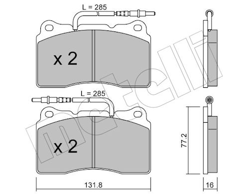 METELLI MET22-0288-2 Fékbetét