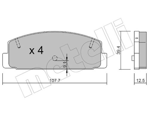 METELLI MET22-0302-2 Fékbetét
