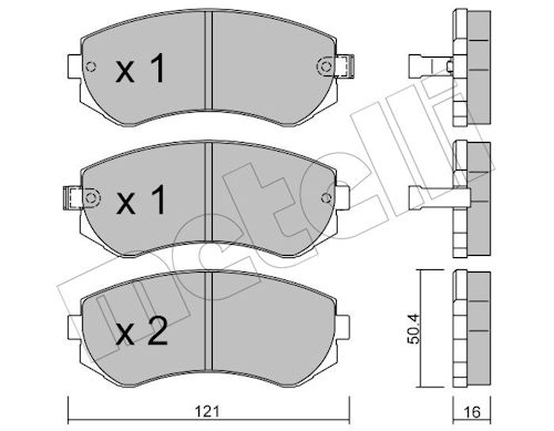 METELLI MET22-0304-0 Fékbetét