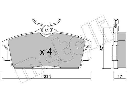 METELLI MET22-0305-0 Fékbetét