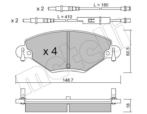 METELLI MET22-0331-0 Fékbetét